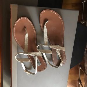 White sandals